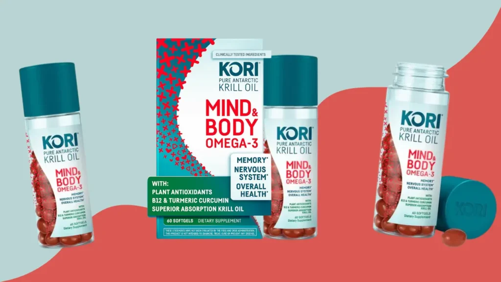 kori krill oil mind & body omega 3 supplements